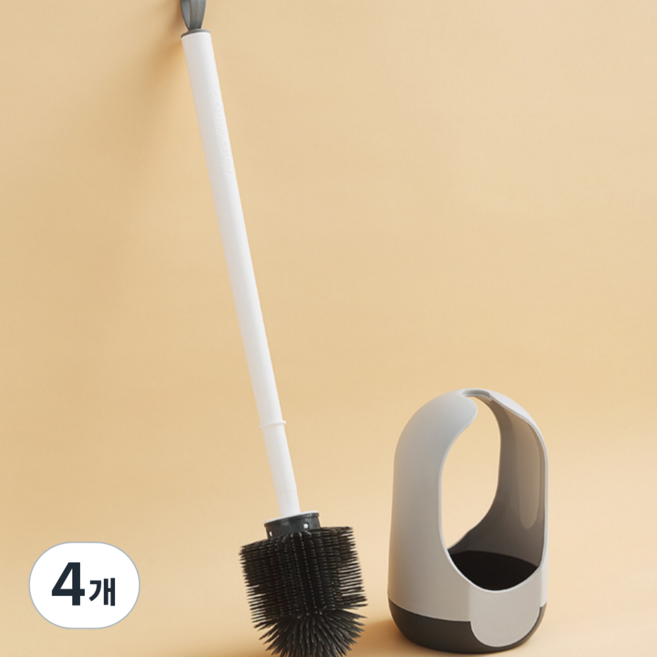 이지쓱싹 실리콘 변기솔 욕실 화장실 청소솔, 화이트, 4개