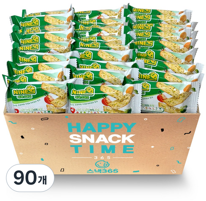 나인 야채크래커 대용량 과자, 90개, 22g