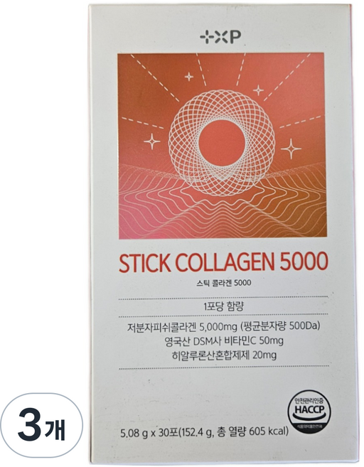 스틱 콜라겐 5000, 3개, 30회분