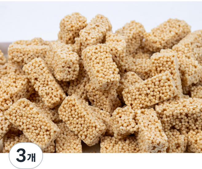 [바삭바삭 달콤한 전통 간식] 20년전통 뻥튀기곡물나라 맛강정 전통 과자 한국 강정 달콤한 강정 간편 간식, 3개, 320g