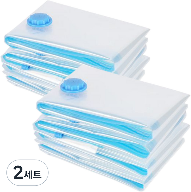 이불 의류 보관 압축팩, 2세트, 8개입