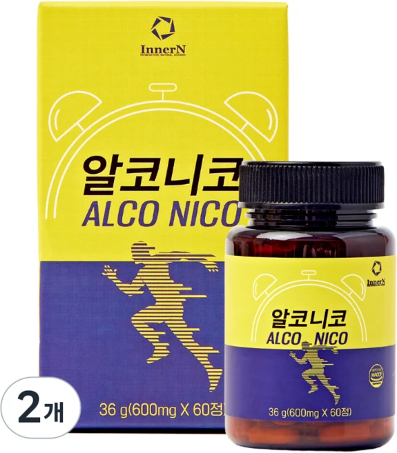 알코니코 AN-1000B[고함량 45%함유] 퀘르세틴, 2개, 60정 - 쿠팡