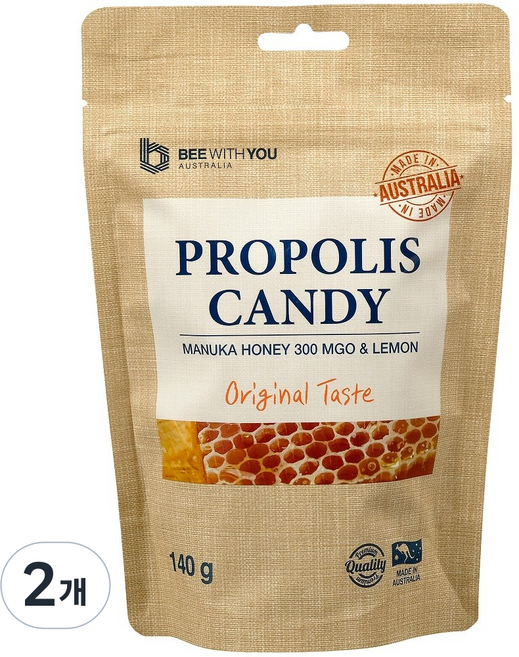 비윗유 호주직수입 프로폴리스 마누카 꿀 목캔디 입덧사탕, 140g, 2개