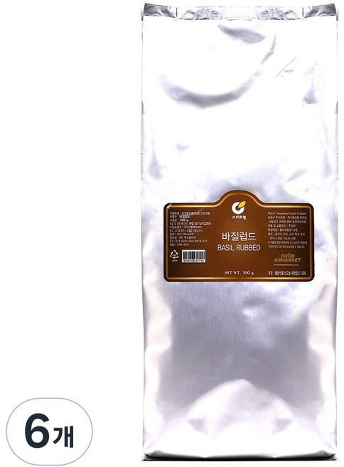 푸드올마켓_ 스위트웰 바질럽드 500g 봉지 /이집트/바질홀, 6개