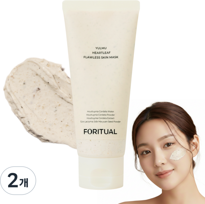 포리추얼 율무어성초 매끈 스킨팩, 2개, 1개입