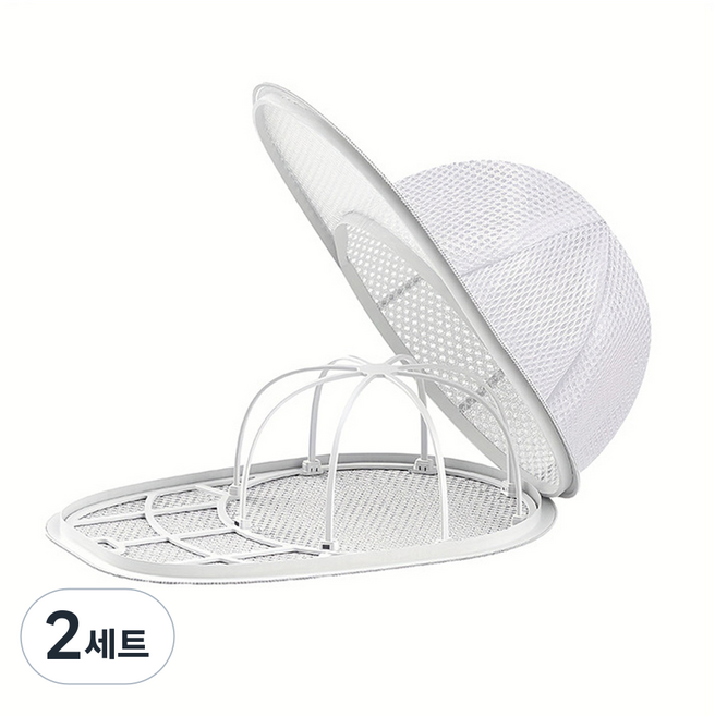 이지몰 올인원 모자 전용 세탁망 보호 프레임 세트, 화이트, 2세트