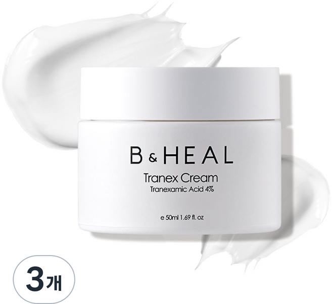 트라넥삼산 4% 색소침착 잡티 멜라토닝 기미 미백 크림, 3개, 50ml