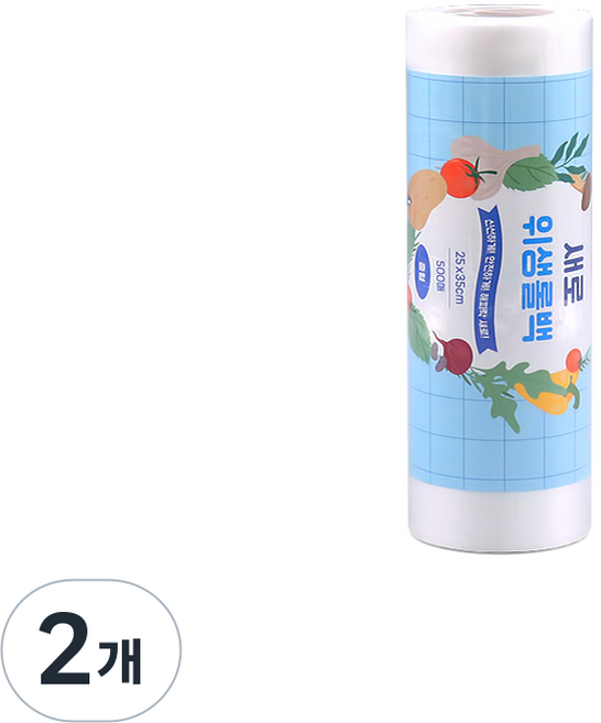 새로 위생백 롤백 대용량 일회용비닐 (중)25x35cm 500매 1롤, 2개, 500개, 중(M)