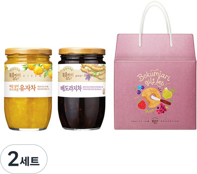 복음자리 유자차+배도라지차 선물세트, 2세트, 470g