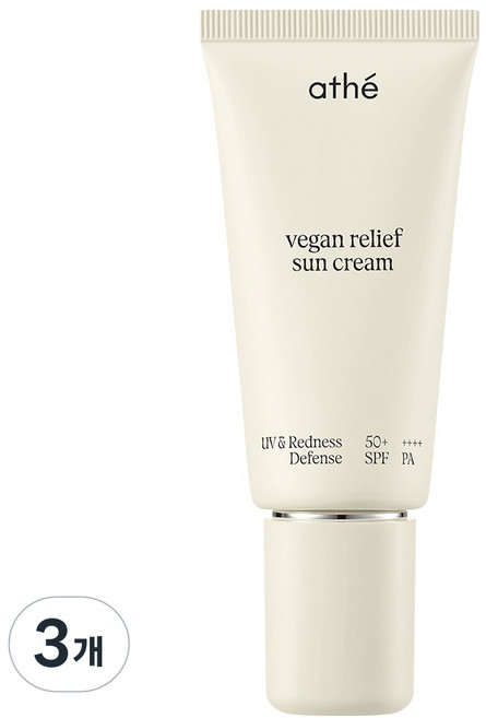 아떼 비건 릴리프 무기자차 선크림, 50ml, 3개