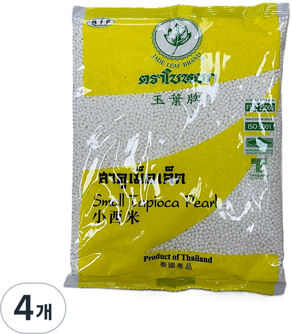 화이트 타피오카펄 화이트 사고 / White tapioca pearls, 400g, 1개입, 4개