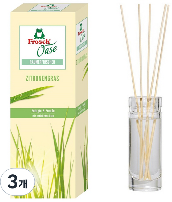 프로쉬 디퓨져 오아시스 레몬그라스 본품, 90ml, 3개