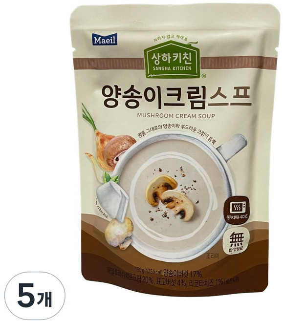 코스트코무료배송 상하키친 양송이크림스프, 150g, 5개