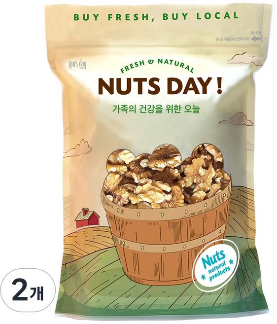 넛츠데이 캘리포니아 호두, 2개, 500g