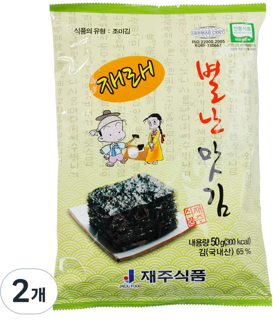 재주식품 재래별난맛김(전장), 2개