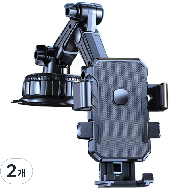 화물차 흡착판 스마트폰 홀더 차량용 핸드폰거치대, 블랙, 2개