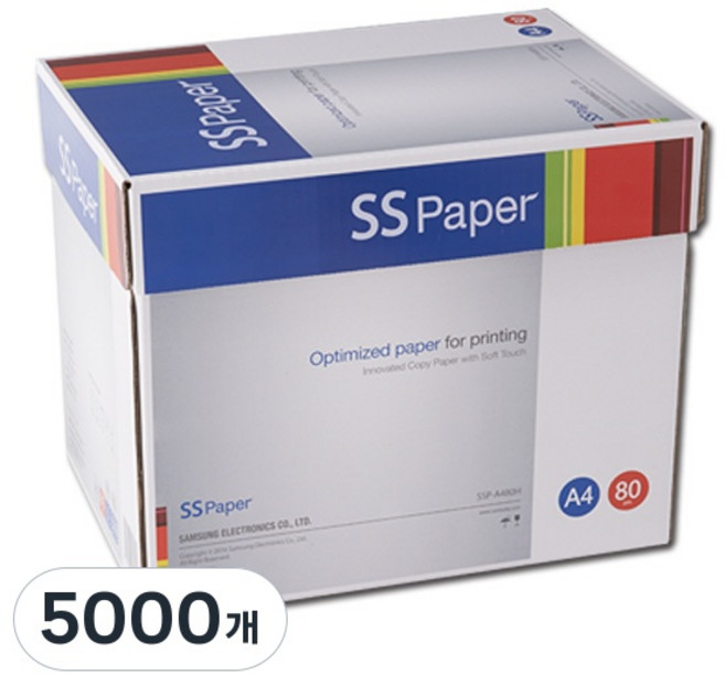 삼성전자 SS 복사용지 80g, A4, 5000개