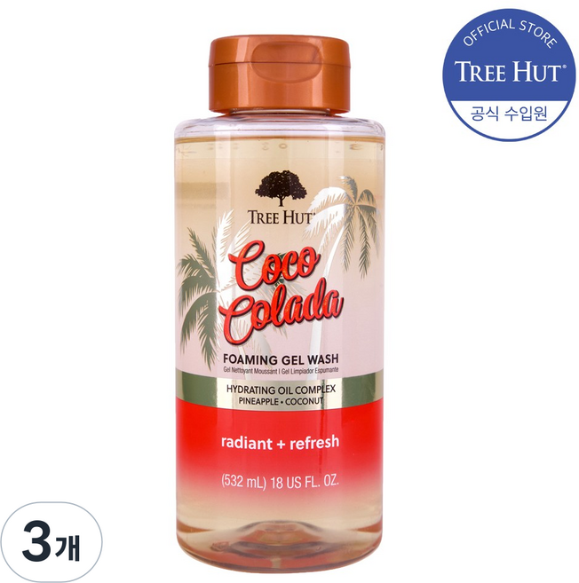 트리헛 포밍 젤 바디워시 코코콜라다, 532ml, 3개
