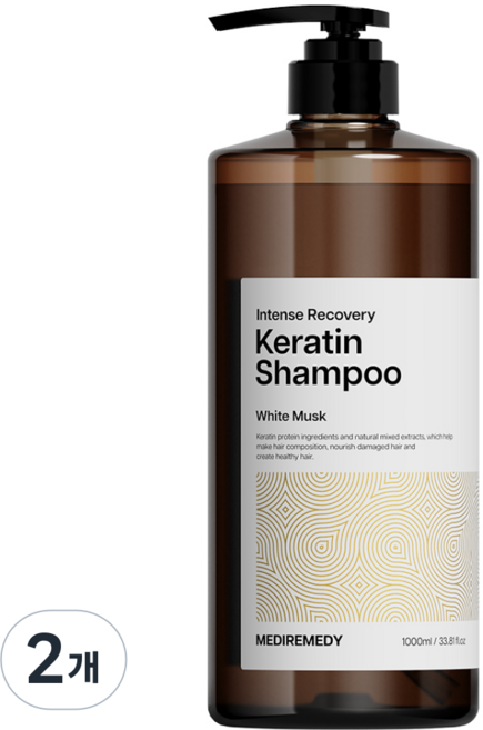 메디레머디 인텐스 리커버리 극손상 단백질 샴푸, 1L, 2개