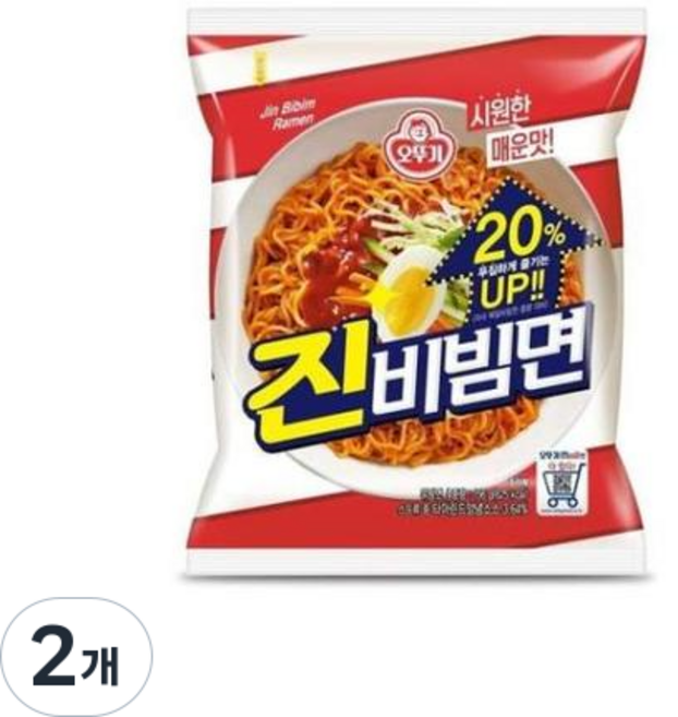 오뚜기 진비빔면 156g, 2개