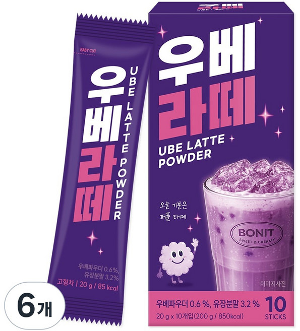 보니티 우베라떼 파우더 스틱, 20g, 10개입, 6개