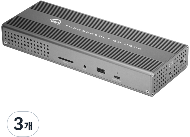OWC Thunderbolt Go Dock (11포트/썬더볼트4 Type C) 서린 40Gbs 90W 8K60Hz 4K120Hz 애플 맥 지원, 3개