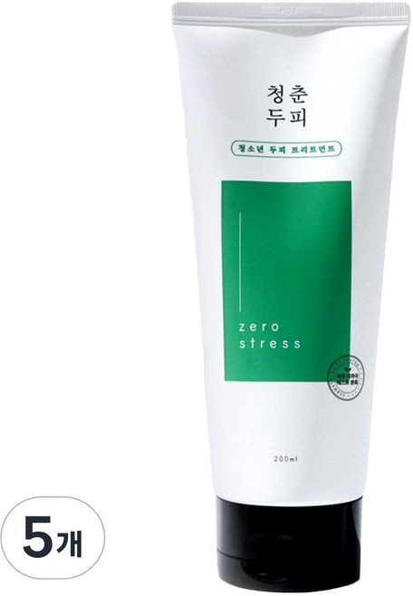 청춘두피 청소년 사춘기 약산성 두피 트리트먼트, 200ml, 5개