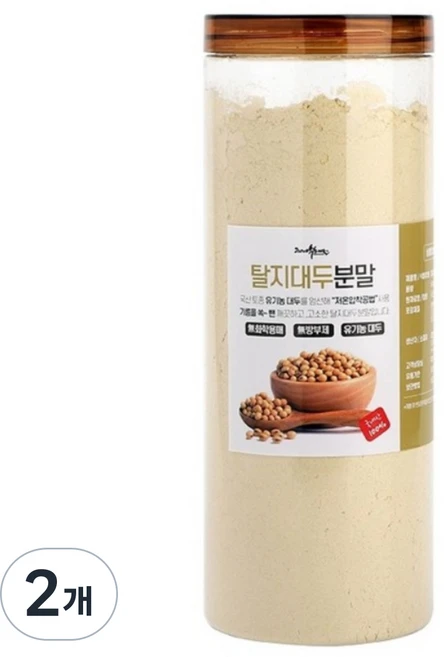국산 토종 대두 탈지대두분말 식물성콩단백, 2개 - 쿠팡