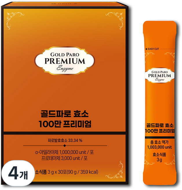 리쥬엑스 골드 파로효소 100만 고역가 효소, 4개, 90g