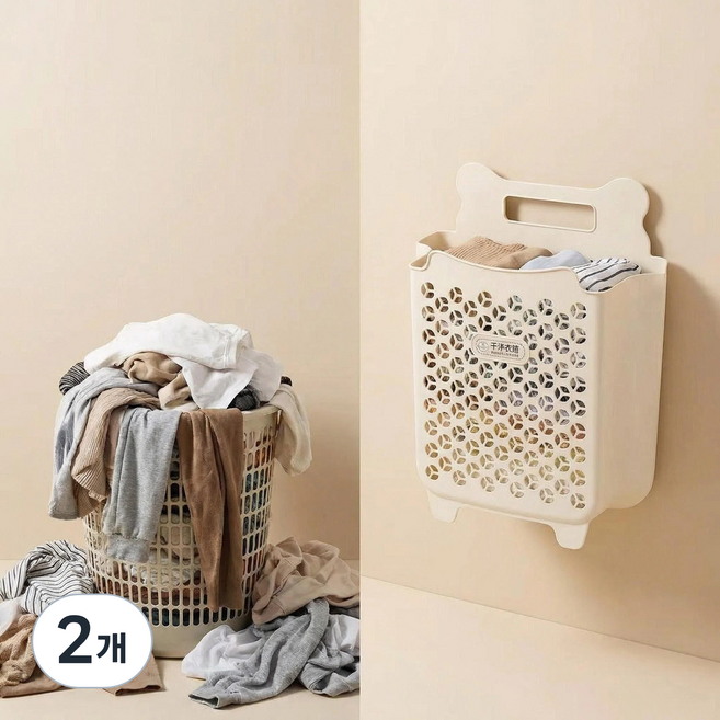 픽코어 접이식 벽부착 틈새 소중대형 세탁 빨래바구니