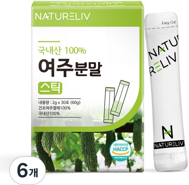 네이쳐리브 국내산 여주분말, 60g, 6개