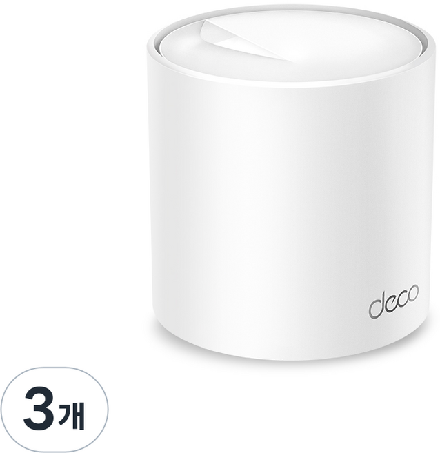 티피링크 AX3000 Wi-Fi6 메시 와이파이 풀 기가비트 유무선 인터넷 공유기, 3개, Deco X50