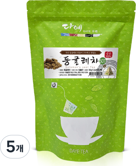 다예 둥굴레차 삼각티백, 1.2g, 50개입, 5개