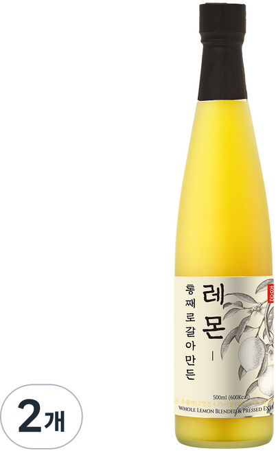 청숨 통째로 갈아만든 레몬, 500g, 1개입, 2개