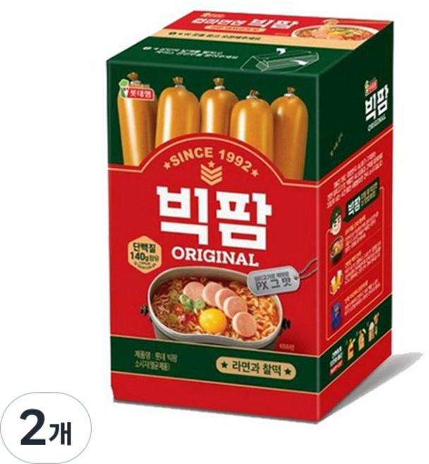 롯데웰푸드 빅팜 소시지, 600g, 2개