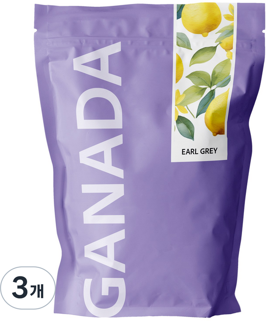 가나다 얼그레이 티백 홍차 허브차, 3개, 25개입, 1g
