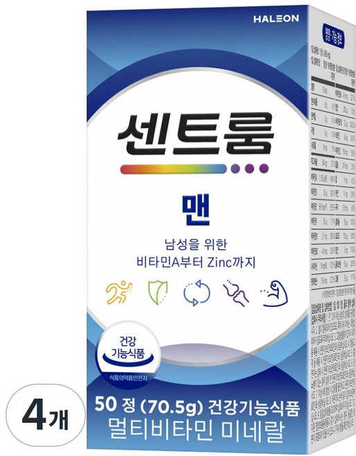 센트룸 포맨 멀티비타민 미네랄, 50정, 4개