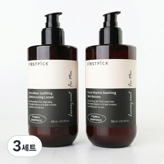 퍼스트픽 페라 스킨 로션 올인원세트 대용량 남자 남성 토너 에멀젼 이멀전, 3세트