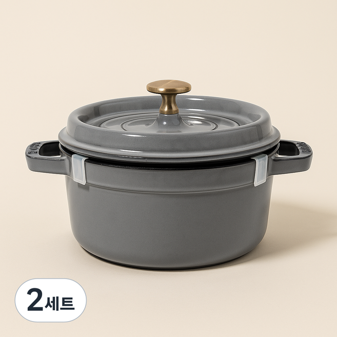 포유어키친 스타우브 냄비보호클립 주물냄비 녹방지 코팅보호 필수템, 2세트, 반투명