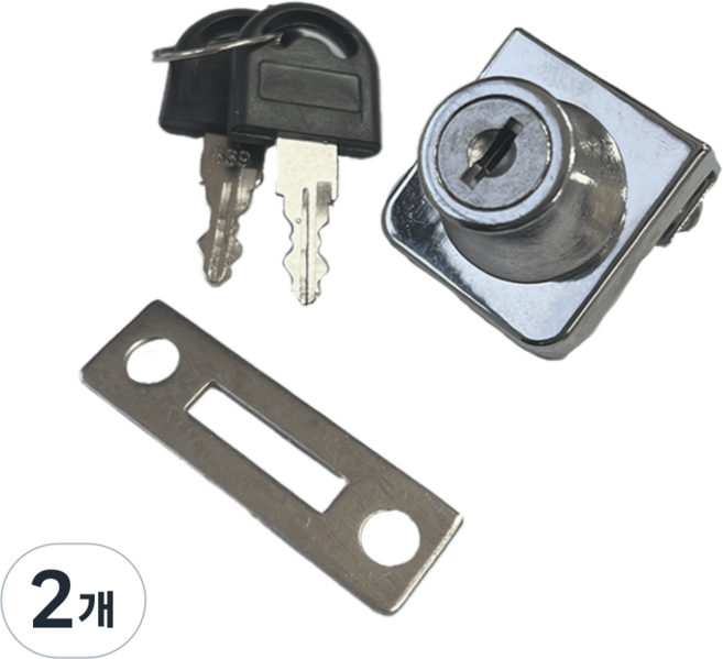 철부자 유리정 5~8T용 잠금장치 유리장식장, 2개, 외문용 유리정