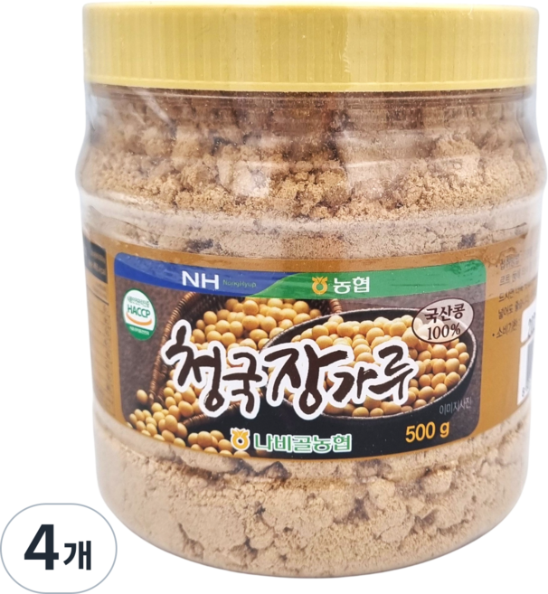 [농협] 함평 나비골농협 국산 청국장가루, 500g, 4개