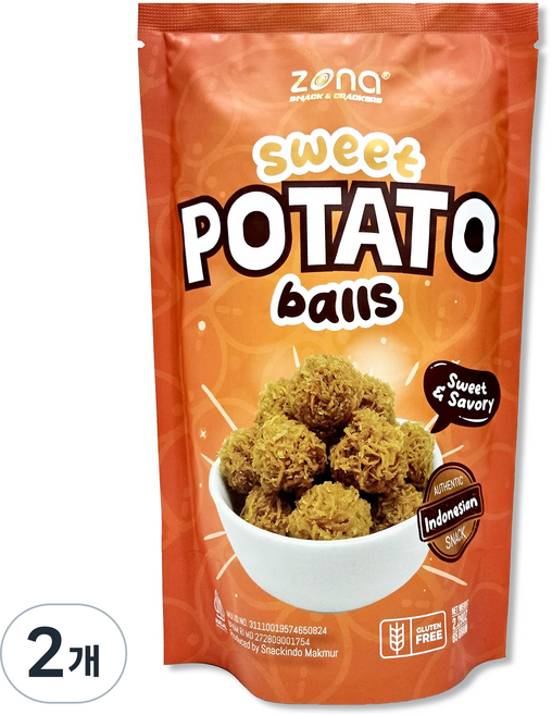 조나 고구마 볼 스낵, 2개, 65g