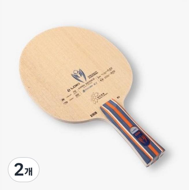 탁구라켓 로키 키린K1 나노카본 쉐이크핸드 라켓 탁구채, FL (나팔형), 2개