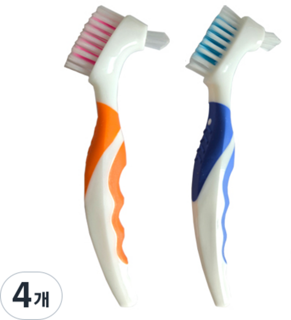 365 틀니 전용 세척 칫솔 색상 (랜덤발송 ), 4개, 1개입