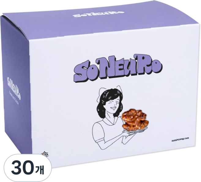 수미향 소느로 호두정과 수제 강정 답례품, 30개, 30g