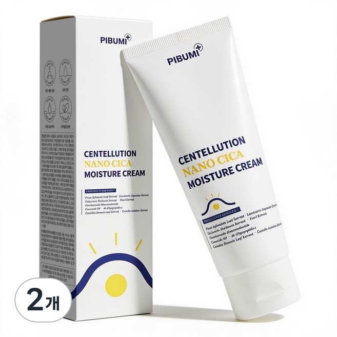 가려움 개선 임상 피부미 나노시카 수분크림 아토피/주사염/접촉성 주사염, 2개, 100ml