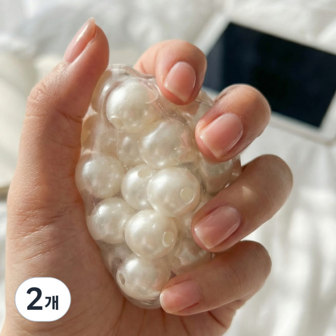 레인보우캣 진주 스트레스볼 주물럭 말랑이 스퀴시 볼, 2개