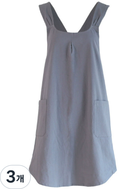 선호그룹 일본앞치마 앞치마 약국 거즈 일회용 행주 끈없는 김장 입는 나일론 보육교사 제작 겨울 미용실 어린이집 린넨 빅사이즈, 회색, 3개