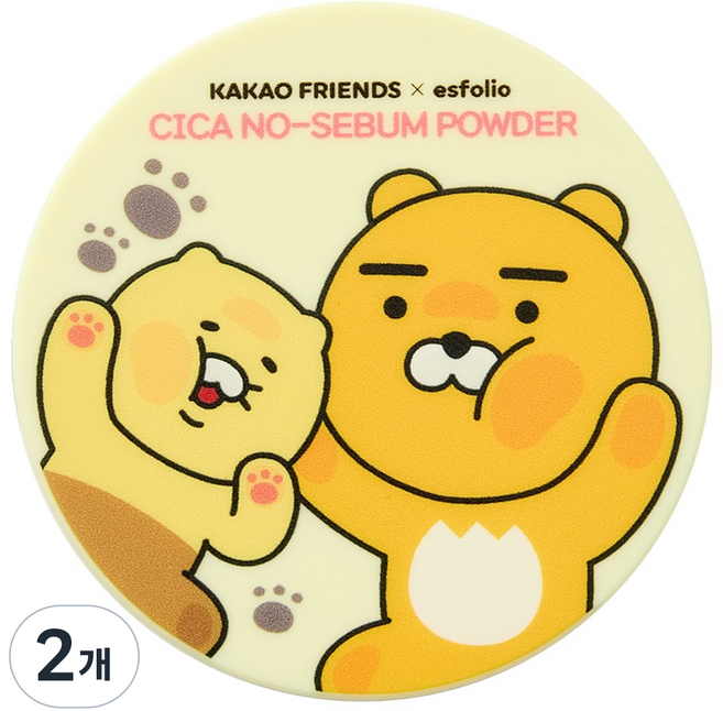 카카오프렌즈X에스폴리오 룩앳미 시카 노세범 파우더, 2개, 투명