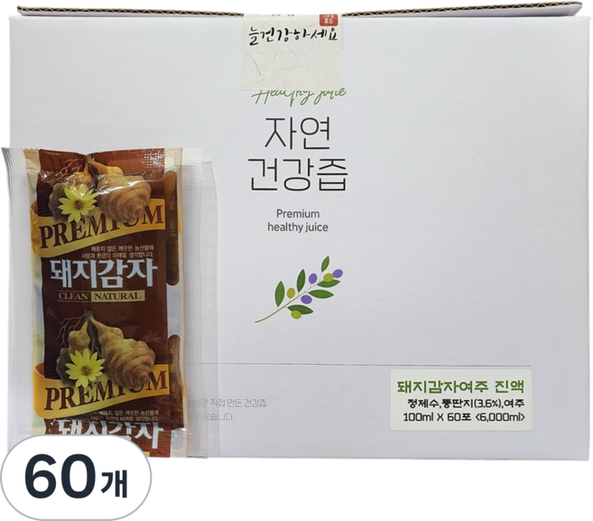 돼지감자 여주즙, 100ml, 60개